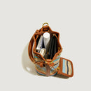 Conjunto de 2 Peças Bolsa Transversal Praia Bolsas de Ombro de Verão Coloridas de Palha