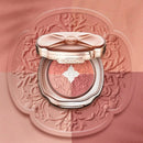 Paleta de Blush Facial 5 Cores Pó Mineral Matte Blush Brilhante e Fosco para Bochechas e Sombra de Olhos