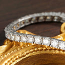 Pulseira KNOBSPIN  Moissanita Original, Prata Esterlina s925 Platinada com Ouro Branco 18k com GRA