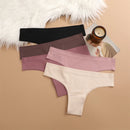 KIT 3 Peças Calcinhas Maillard Sem Costura Ultrafinas Calcinhas Brasileiras de Seda Gelada Sexy Tanga de Cintura Baixa Feminina Sólida