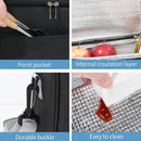 Bolsa de Mão para Marmita Simples Bolsa de Armazenamento Quadrada Térmica Bolsa de Alumínio Espessa Bolsa Bento Grande Capacidade Bolsa de Piquenique Com Compartimento para Arroz