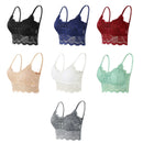 Kit 03 peças Sutiãs de Renda Feminino Top Confortável Bralette Cor Sólida Lingerie Sexy Colete Feminino Vazado Sem Arame Sutiã Sem Costura