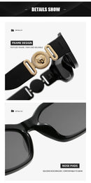 Óculos de Sol LONSY Fashion Square Feminino Marca Design Preto Degradê Óculos de Sol UV400