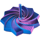 Estrela Sensory Antiestresse 3D Impressa, Alças de Fácil Pegada, Girador de Hexágono em Espiral para Estresse (Vermelho e Azul, 11,78 cm)