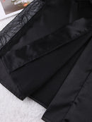 Conjuntos de Pijama com Patchwork e Renda, Conjuntos de Robe com Sutiã, Lingerie de Cetim Sexy Feminina, Conjunto de 3 Peças de Pijamas