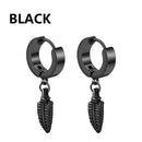 1 Par de Brincos Punk de Aço Inoxidável,  Joias de Piercing Ear Vintage Hip Hop