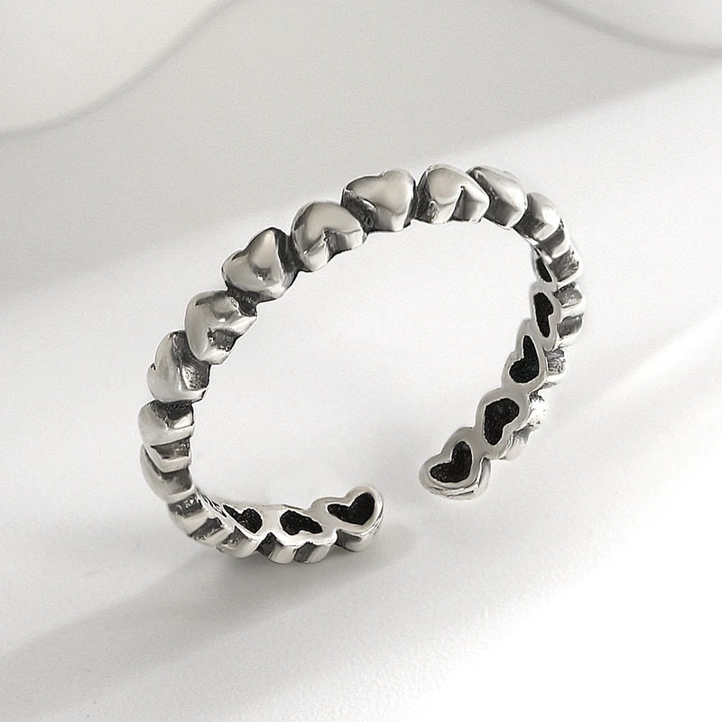 Anel de prata esterlina 925 com ágata natural que nunca desbota, estilo hip-hop, anel Unisex