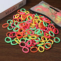 50/100 Peças de Elásticos de Cabelo para Crianças, Coloridos de Nylon