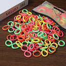 50/100 Peças de Elásticos de Cabelo para Crianças, Coloridos de Nylon