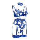 Conjunto Lingerie sensual sutiã aberta Roupa íntima transparente renda de luxo exóticos