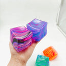 Cubo de Brinquedo Sensorial Macio e Pegajoso Needoh para Alívio de Estresse, Recheado com Bola de Gel Esticável Macia Ice blind box Slow Rebound