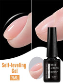 Gel de Unhas Autonivelante 7ml Base Forte Gel Reforçado Esmalte Gel Semi Permanente UV Removível para Nail Art