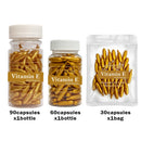 Cápsulas de Sérum de Vitamina E, Cápsulas de Essência de Uso Único, Hidratante e Umidificante para a Pele Facial 90 Cápsulas/Garrafa - 1 Garrafa