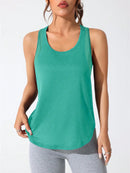 Colete esportivo feminino com letras bordadas de secagem rápida, roupa esportiva em tecido respirável, roupa casual