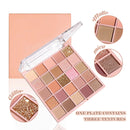 Paleta de sombra de olho com 25 cores, paleta leite com aveia, pó cintilante, lantejoulas de pérola, marrom alaranjado suave, sombra de olho acessível