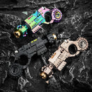 Pistola de Brinquedo de Liga com Ejeção de Cartucho, Brinquedo Sensorial Antiestresse, Mini Pião Giratório de Dedo, Gadget de Mesa EDC