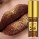14 Cores Brilho Glitter Metálico Gloss Labial Brilhante de Longa Duração Batom Líquido à Prova d'Água Maquiagem Óleo Labial Tinta Labial
