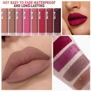 Batom gloss em tubo quadrado, 8 cores, aveludado mate, suave, fácil de aplicar, à prova d'água, volumizador tridimensional