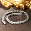 Pulseira KNOBSPIN  Moissanita Original, Prata Esterlina s925 Platinada com Ouro Branco 18k com GRA