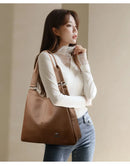 Bolsa Hobo com Alça Superior de Couro para Mulheres, Bolsas Femininas de Lazer, Bolsas de Ombro, Carteiras da Moda, Bolsas Vintage, Bolsa Tote de Grande Capacidade