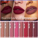 Batom gloss em tubo quadrado, 8 cores, aveludado mate, suave, fácil de aplicar, à prova d'água, volumizador tridimensional