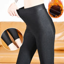 Leggings Femininas Tamanho 6XL Grande, Meias-Calças Térmicas de Inverno, Forro Fino de Lã, Cintura Alta, Sexy, Slim, Calças Elásticas, Leggings Femininas com Brilho