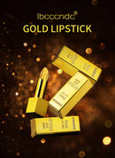 Batom Dourado Cintilante Brilho Metálico Batons Sexy Longa Duração Batom à Prova d'Água Cosmético Design em Tubo Dourado Presente 3,5g