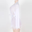Babydoll erótico renda lingerie sexy roupas sexuais femininas vestido transparente