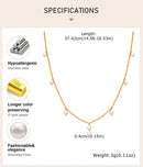 Colar Choker de Pérolas para Mulheres, Colar de Corrente em Aço Inoxidável Banho de Ouro 18K Ajustável
