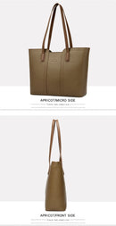 Bolsa de Cor Sólida para Mulheres Bolsas de Ombro de Designer Bolsa Transversal de Couro Macio de Luxo Bolsa Tote de Grande Capacidade Grandes