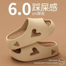 Chinelo Feminino Tipo Havaiana com Coração, Plataforma, Nuvem, Outdoor e Indoor, Sandália Macia de Verão, Rasteira