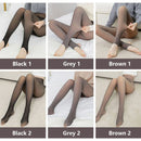 Meias polares grossas, leggings de inverno quentes, collants femininos forrados com lã, meias-calças efeito pele, calças de lã translúcidas falsas