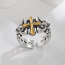 Anel de prata esterlina 925 com ágata natural que nunca desbota, estilo hip-hop, anel Unisex