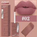 Batom gloss em tubo quadrado, 8 cores, aveludado mate, suave, fácil de aplicar, à prova d'água, volumizador tridimensional