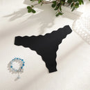 Calcinhas Sexy Sem Costura Femininas com Design Ondulado, Calcinha Ultraleve em Seda Gelada, Sexy, Cintura Baixa, Fio Dental Feminino, Lisa