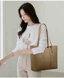 Bolsa de Cor Sólida para Mulheres Bolsas de Ombro de Designer Bolsa Transversal de Couro Macio de Luxo Bolsa Tote de Grande Capacidade Grandes