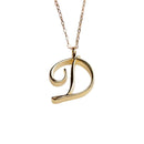 Colar Pingente Laye para Mulheres com Letras Iniciais Corrente Feminina Dourada 26 Letras