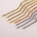 Colar de Cristal Trevo de Quatro Folhas, Pulseira de Luxo Feminina com Zircônia Brilhante, Joia de Presente de Alta Qualidade