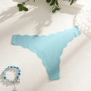 Calcinhas Sexy Sem Costura Femininas com Design Ondulado, Calcinha Ultraleve em Seda Gelada, Sexy, Cintura Baixa, Fio Dental Feminino, Lisa