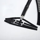 Conjunto de Lingerie de Malha de Luxo para Mulheres, Body Sem Costas, Conjunto de 3 Peças com Cinta-Liga, Vestidos Sensuais para Mulheres