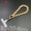 Cordão de Pescoço para Celular com Design Bisel de 120cm, Antiperda, Portátil, com Duplo Anel, Corrente de Alumínio para Celular, Acessórios, Presente para Uso ao Ar Livre