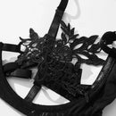 Conjunto Lingerie sensual sutiã aberta Roupa íntima transparente renda de luxo exóticos