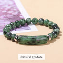 Pulseira de Charme em Barra Retangular de Olho de Tigre, Ametista e Pedra Natural , Cristal em Pó de Pedra Curativa, Joia de Chakra Bruta