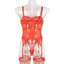 Conjunto de Lingerie de Malha de Luxo para Mulheres, Body Sem Costas, Conjunto de 3 Peças com Cinta-Liga, Vestidos Sensuais para Mulheres