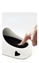 Chinelo Feminino Tipo Havaiana com Coração, Plataforma, Nuvem, Outdoor e Indoor, Sandália Macia de Verão, Rasteira