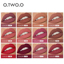 O.TWO.O Batom e Gloss 2 em 1 Matte Cosméticos à Prova d'Água Batom Matte Lábios Maquiagem Rouge 12 Cores