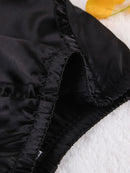 Conjuntos de Pijama com Patchwork e Renda, Conjuntos de Robe com Sutiã, Lingerie de Cetim Sexy Feminina, Conjunto de 3 Peças de Pijamas