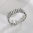 Anel de prata esterlina 925 com ágata natural que nunca desbota, estilo hip-hop, anel Unisex