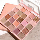Paleta de sombra de olho com 25 cores, paleta leite com aveia, pó cintilante, lantejoulas de pérola, marrom alaranjado suave, sombra de olho acessível
