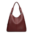 Bolsa Hobo com Alça Superior de Couro para Mulheres, Bolsas Femininas de Lazer, Bolsas de Ombro, Carteiras da Moda, Bolsas Vintage, Bolsa Tote de Grande Capacidade